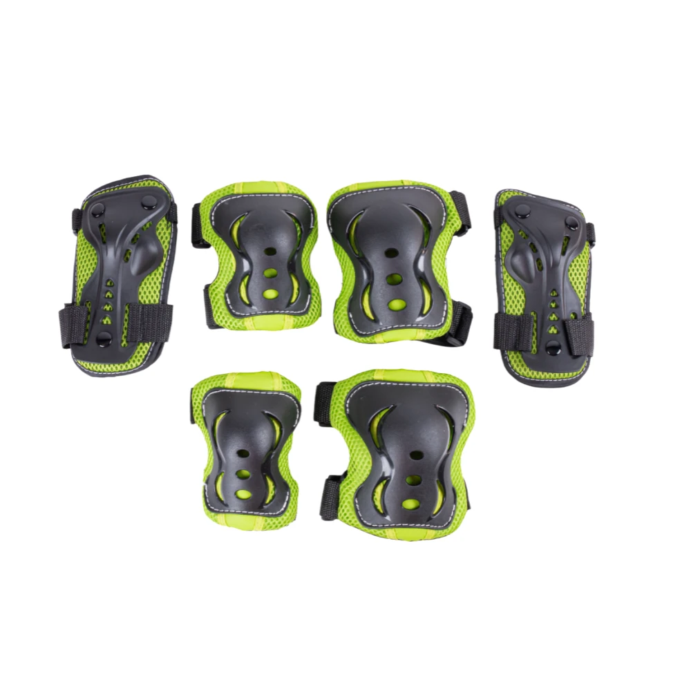 Набор защиты Tech Team Safety line 700 черно-салатовый (РАЗМЕР S)