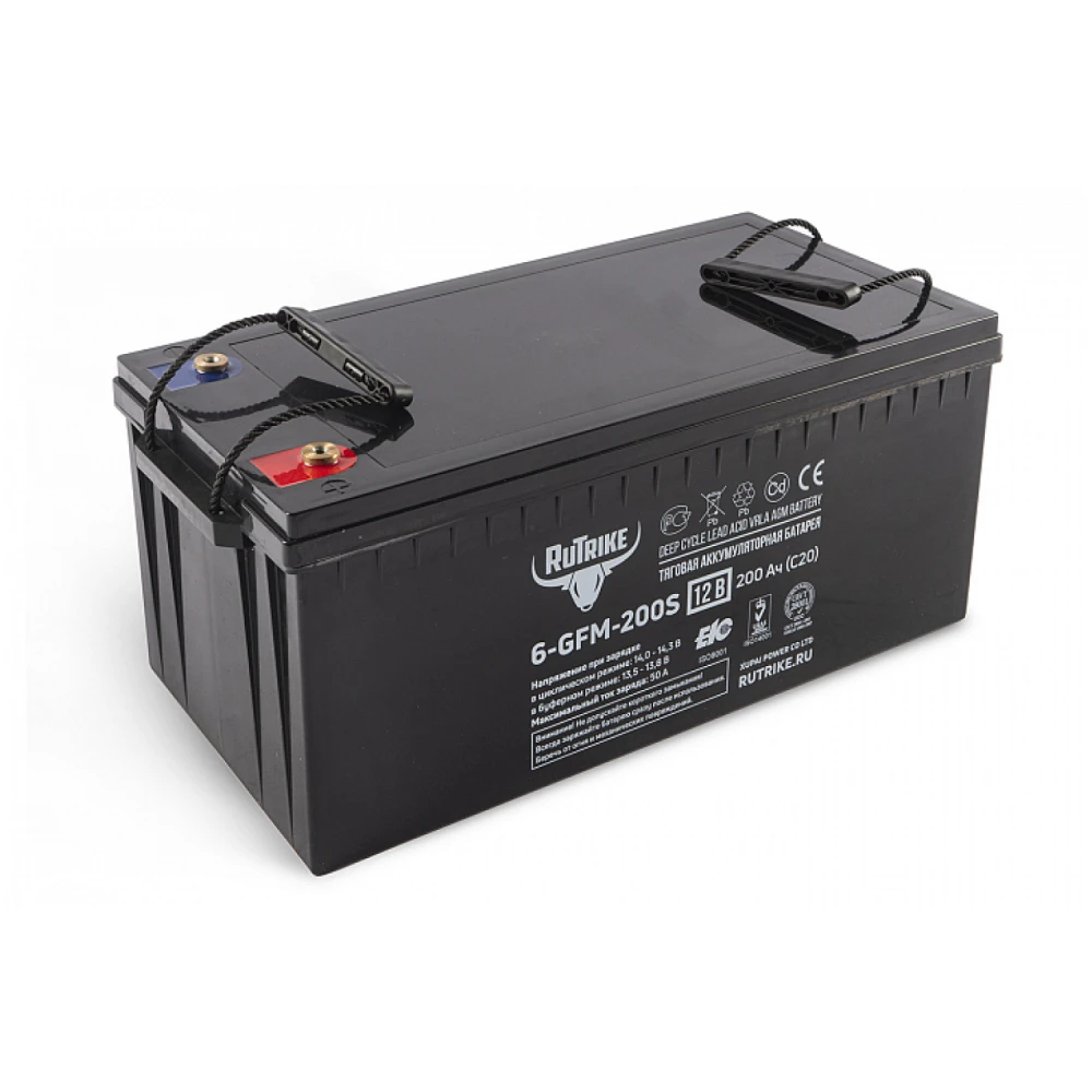 Тяговый аккумулятор RuTrike 6-GFM-200 (12V200A/H C20)