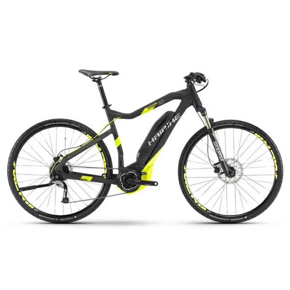 Электровелосипед Haibike SDURO Cross 4.0 men черно-желтый