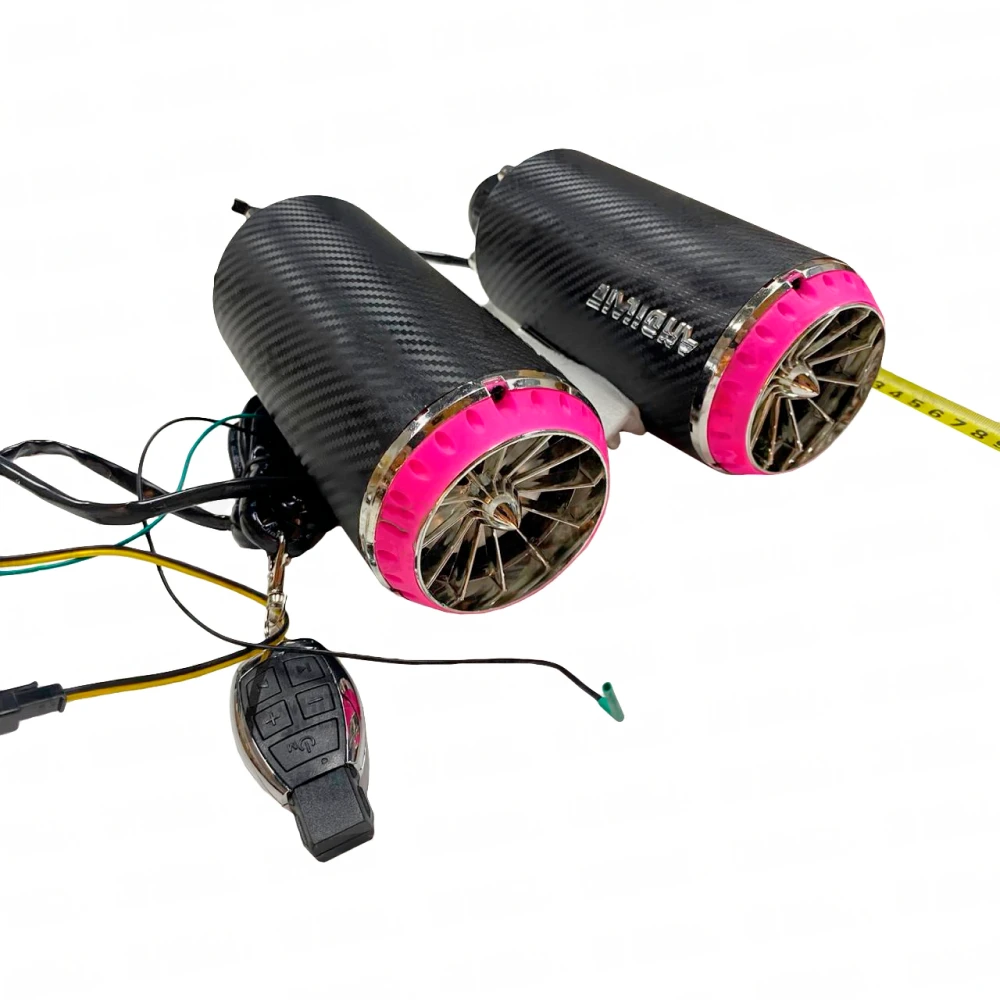 Колонки с пультом 12V White Siberia CITYCOCO с пультом управления (карбон)
