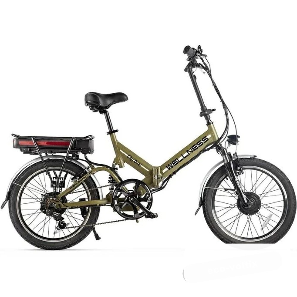 Электровелосипед Wellness CITY DUAL 700W хаки